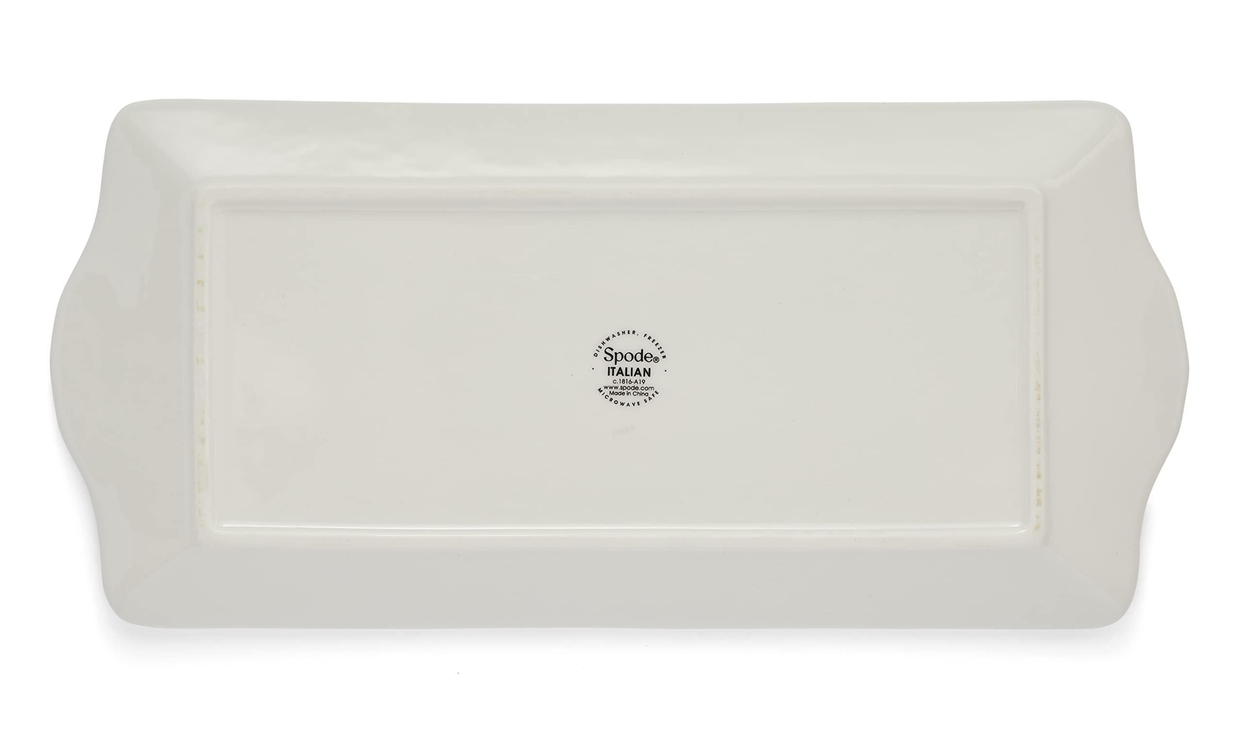 Spode Blue Italian Sandwich Tray | Serving Platter For Tea Sandwiches, Desserts, And Appetizers | Porcelain | Measures 13-Inches